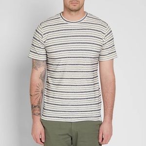 Norse Projects Niels Texture Stripe shirt in Large (gray)